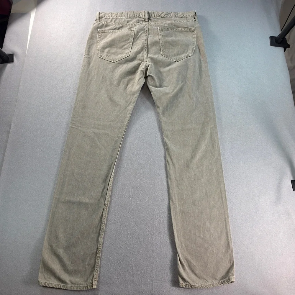 Banana Republic Slim Fit Pants Mens 33x34 Khaki Beige Cotton Chino Casual Preppy